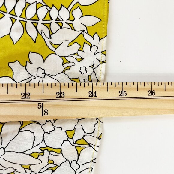 Boden Ravello Yellow & White Floral Short Sleeve Blouse Silk - Size US 6 - Picture 6 of 6